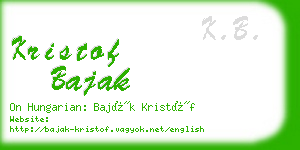 kristof bajak business card